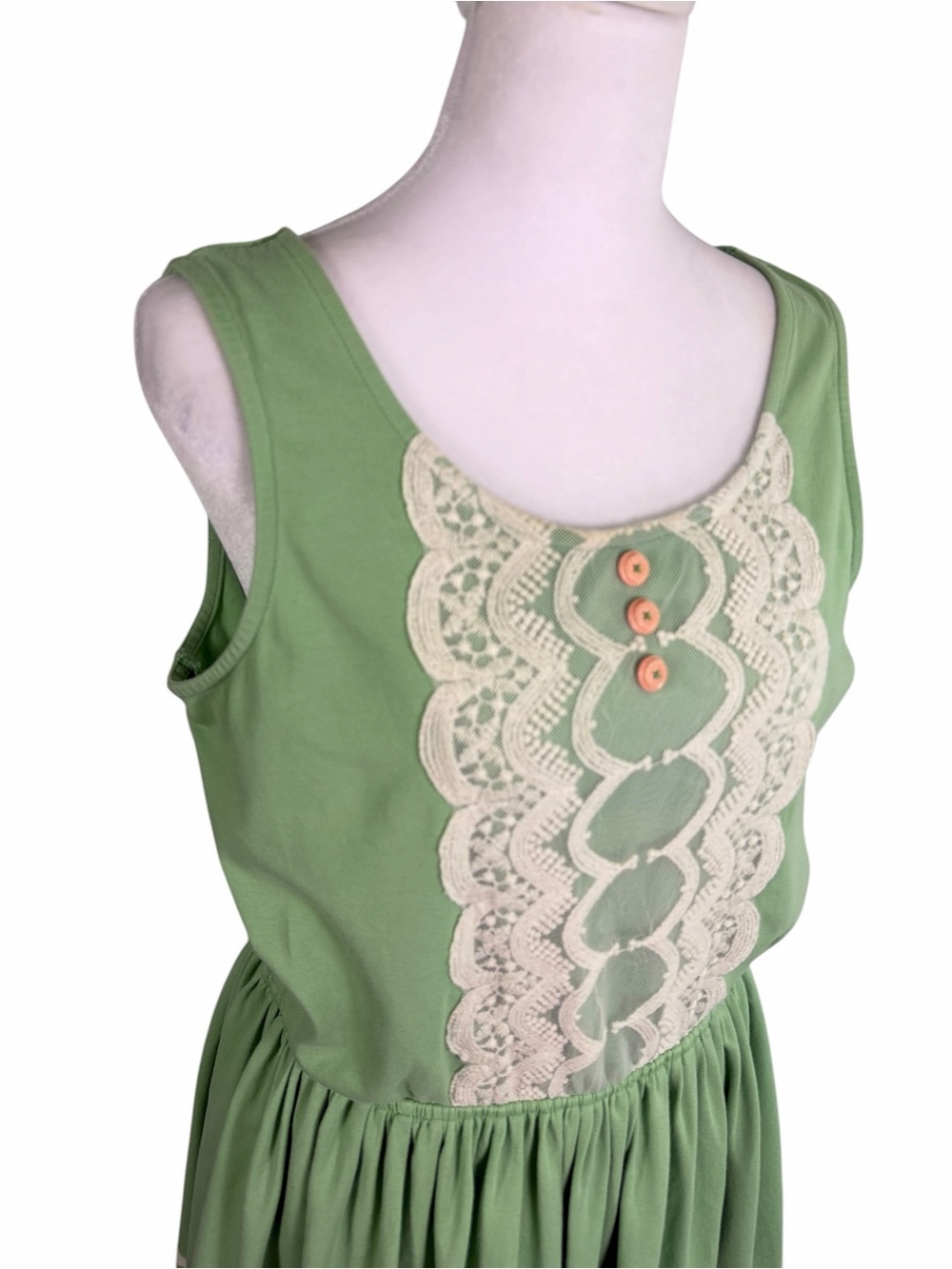 Matilda Jane Where the Grass Grows Dress | Cottagecore Lace Floral Midi | Large - Picture 3 of 10